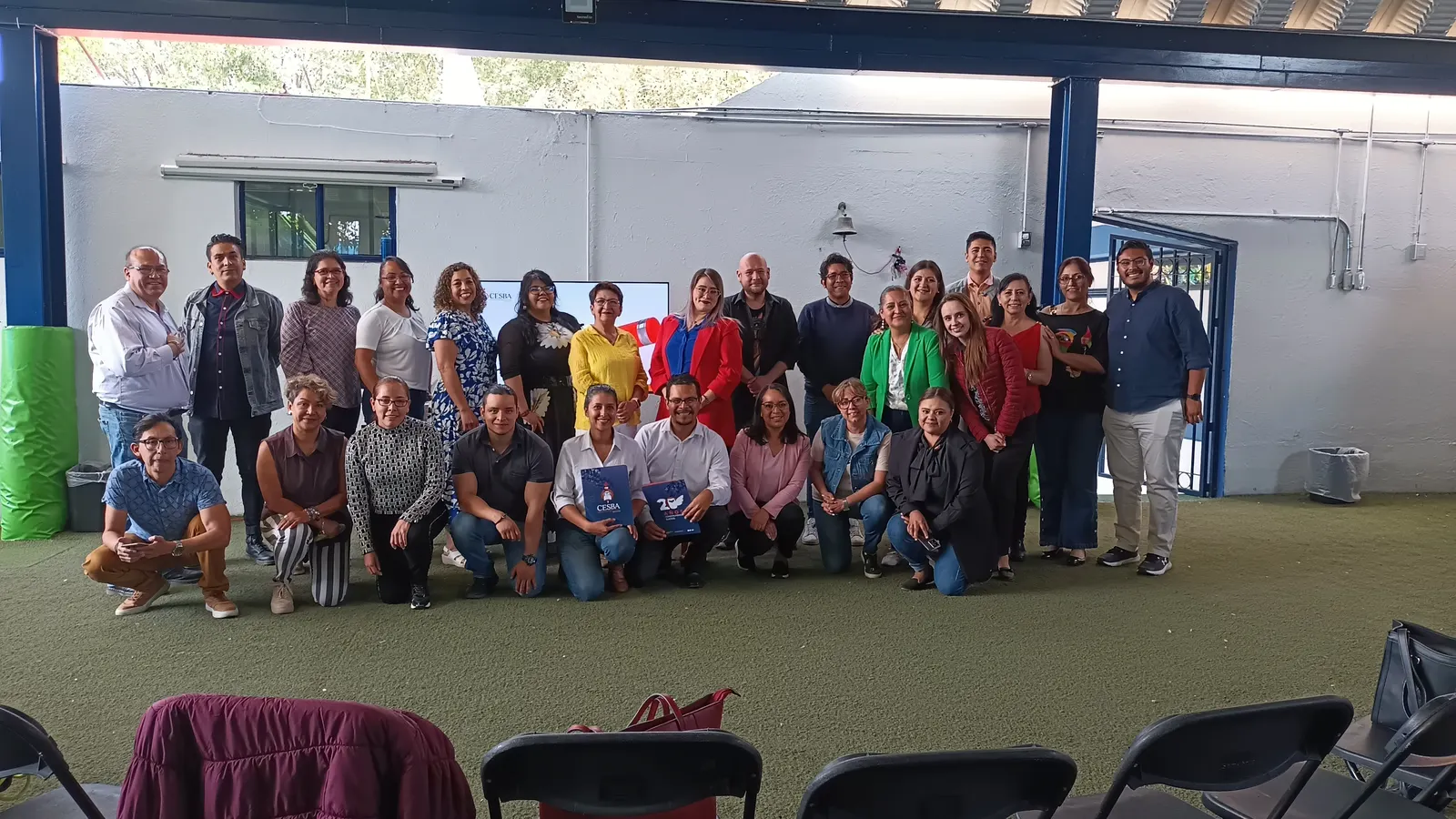 Foto grupal de un entrenamiento presencial de Tenore Expression Lab